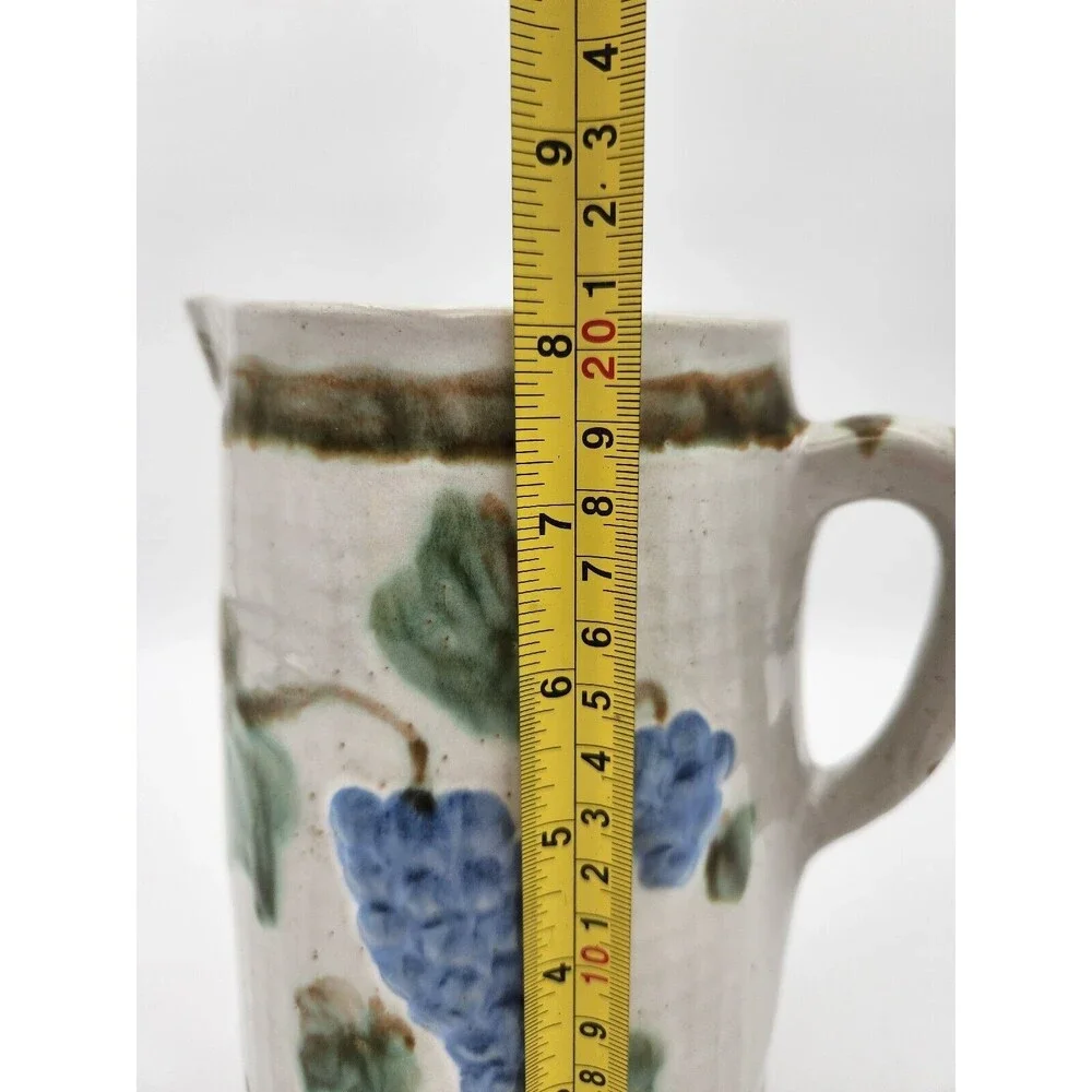 John B. Taylor Large Pitcher‎ Grapes Art Pottery Ceramic Grapevine - Picture 7 of 10